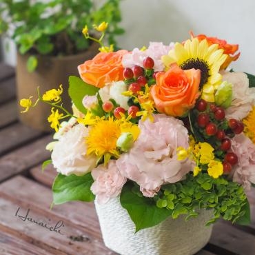 明るい yellow &amp; pink ・・・｜「花市」　（滋賀県大津市の花キューピット加盟店 花屋）のブログ