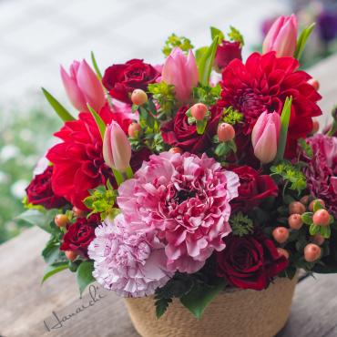 赤とピンクと・・・｜「花市」　（滋賀県大津市の花キューピット加盟店 花屋）のブログ