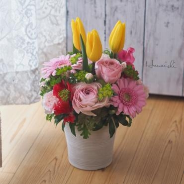 ピンクと黄色の・・・｜「花市」　（滋賀県大津市の花キューピット加盟店 花屋）のブログ